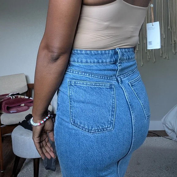 Women's Blue Denim Maxi Skirt - Picture 3 of 7